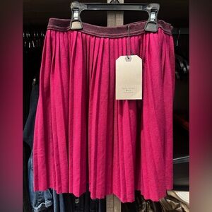 NWT Girls Zara Pink Pleated Skirt Elastic Waist Sz 9-10